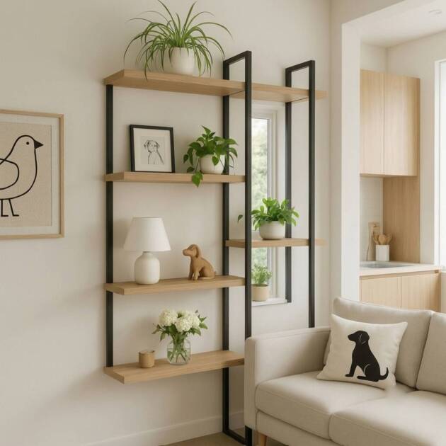 Wall-Mounted Display Shelf